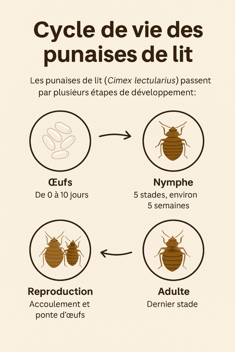 cycle de- vie des punaises de lit